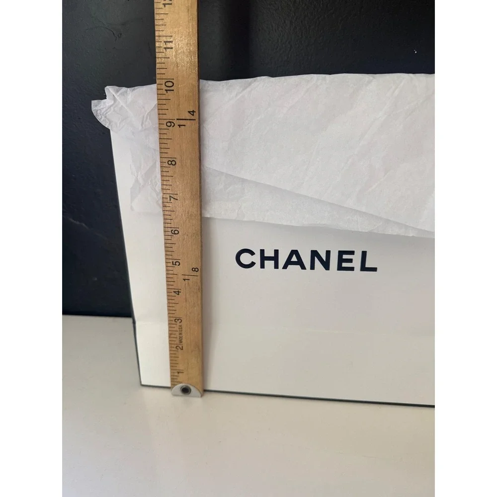 Chanel Packaging Lot Bags Boxes Tissue Ribbon White Black Excellent EMPTY